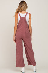 Mauve Corduroy Maternity Overalls