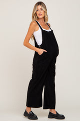 Black Corduroy Maternity Overalls