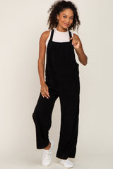 Black Corduroy Maternity Overalls