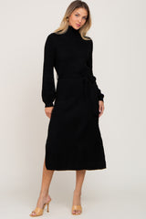 Black Turtle Neck Maternity Sweater Dress