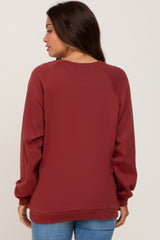 Rust Long Sleeve Maternity Top