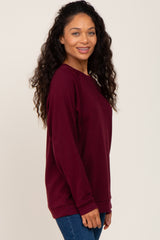 Burgundy Long Sleeve Top