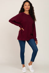 Burgundy Long Sleeve Top