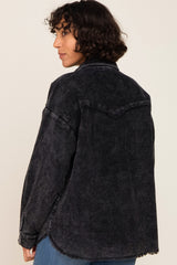 Black Corduroy Shirt Jacket