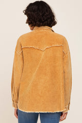 Camel Corduroy Shirt Jacket