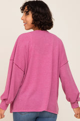 Fuchsia Knit Cardigan