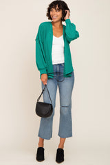 Green Knit Maternity Cardigan