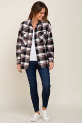 Black Plaid Shirt Jacket