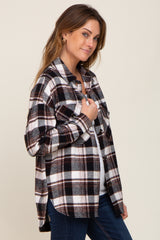 Black Plaid Shirt Jacket