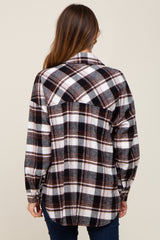 Black Plaid Shirt Jacket