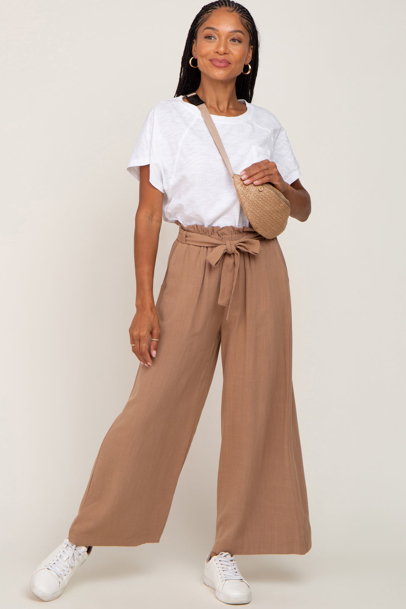 Mocha Flare Leg Maternity Active Pants– PinkBlush