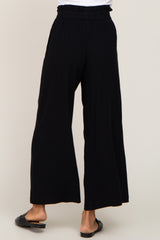 Black Paper Bag Wide Leg Pants