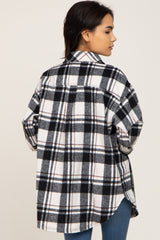 Black Plaid Shirt Jacket