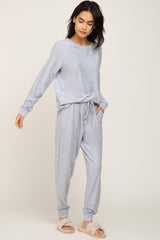 Heather Grey Soft Knit Long Sleeve Set