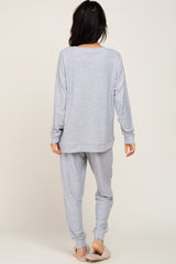 Heather Grey Soft Knit Long Sleeve Set