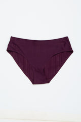 Purple Ribbed Seamless Underwear