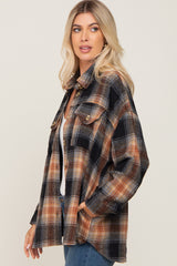 Black Plaid Shirt Jacket