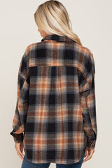 Black Plaid Shirt Jacket