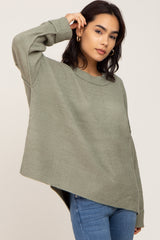 Light Olive Drop Shoulder Sweater