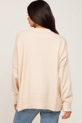 Cream Drop Shoulder Maternity Sweater