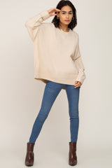 Cream Drop Shoulder Sweater