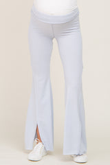 Light Blue Terry Flare Maternity Lounge Pants