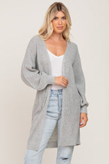 Grey Knit Cardigan