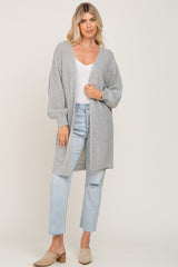 Grey Knit Cardigan