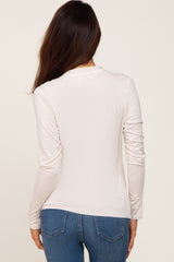 Oatmeal Long Sleeve Wrap Nursing Top