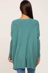 Light Teal Pocketed Dolman Maternity Top