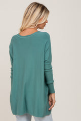 Light Teal Pocketed Dolman Top