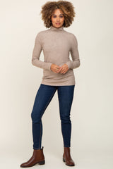 Mocha Mock Neck Knit Top