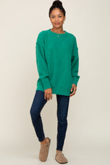 Green Fuzzy Knit Sweater