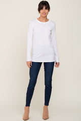 Ivory Basic Long Sleeve Top