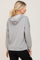 Heather Grey Hooded Sweatshirt