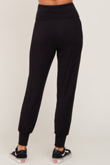 Black Foldover Joggers