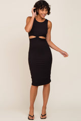 Black Cutout Midi Dress