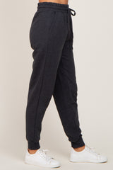 Charcoal Basic Drawstring Sweatpants