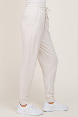 Ivory Basic Drawstring Sweatpants