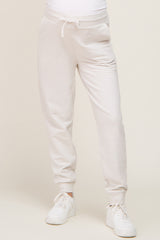 Ivory Basic Drawstring Maternity Sweatpants