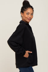 Black Collared Pullover Sweater