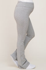 Heather Grey Flared Maternity Leggings