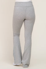 Heather Grey Flared Maternity Leggings