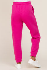 Fuchsia Basic Fleece Sweatpants