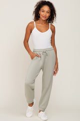 Sage Basic Fleece Maternity Sweatpants