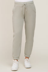 Sage Basic Fleece Maternity Sweatpants