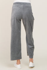 Charcoal Velvet Maternity Lounge Pants