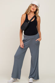 Blue Thermal Lightweight Maternity Lounge Pants