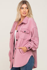 Mauve Fleece Lightweight Coat