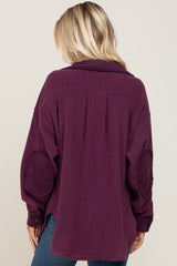 Plum Fleece Lightweight Coat